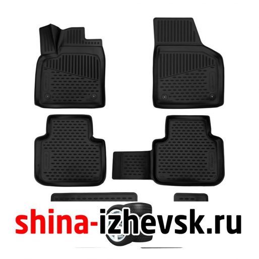 Коврик Autofamily Коврики 3D в салон Volkswagen Teramont/Atlas, 2017-, кросс., 5 шт. (полиуретан) в Ижевске